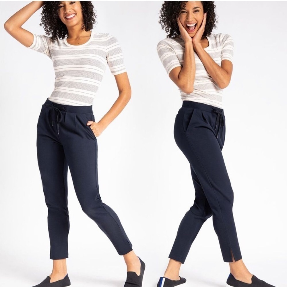 Betabrand Skinny Leg Navy Soho Joggers